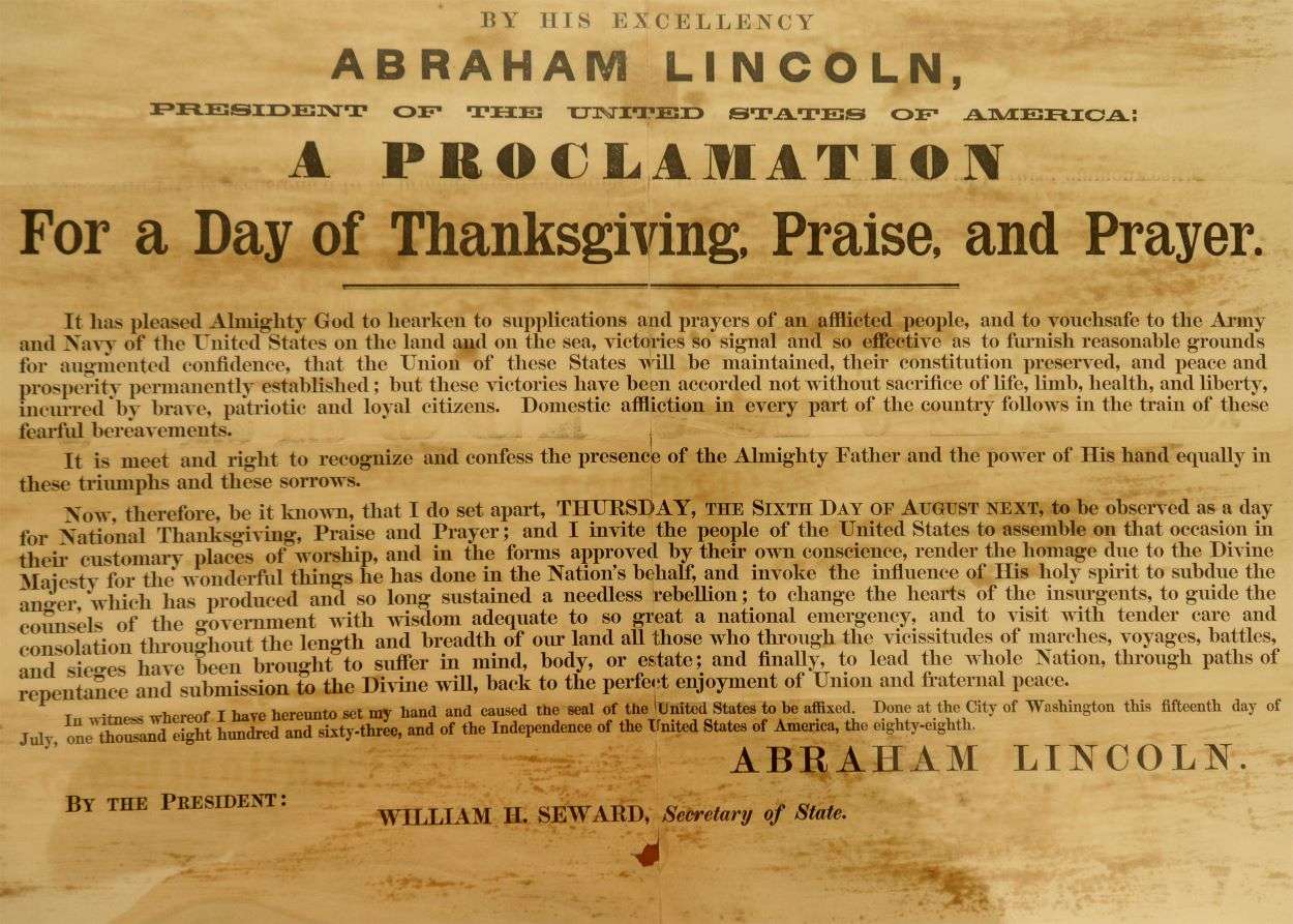 Lincoln's call for Thanksgiving has lessons for today