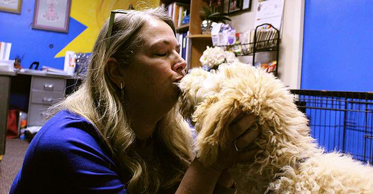 Fonzie and Options executive director Jennifer Hecker.