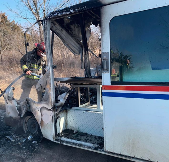 Mailman credited with saving Christmas after truck fire