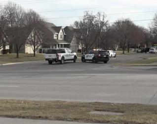 Police on the scene of the Christmas Day standoff&nbsp; photo courtesy WIBW TV