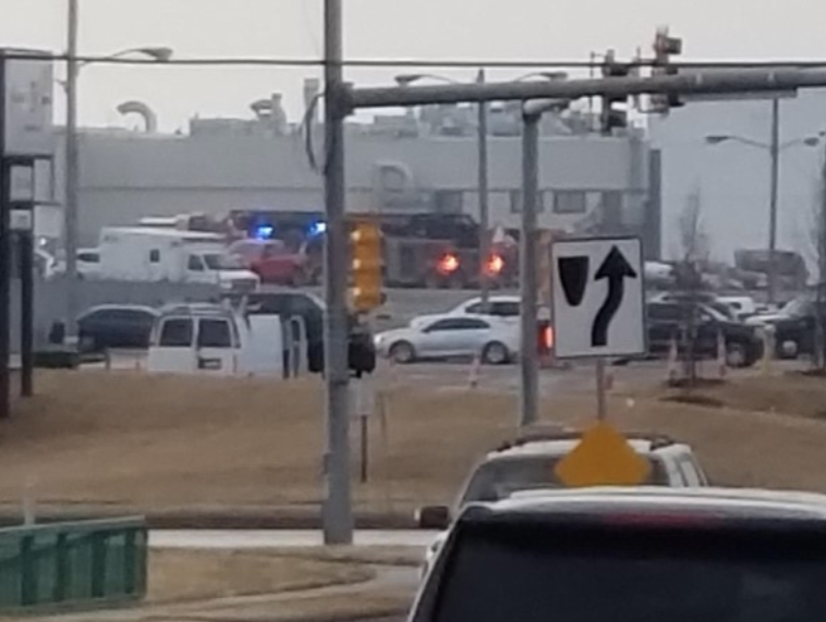 First responders on the scene of Friday's explosion photo courtesy KWCH