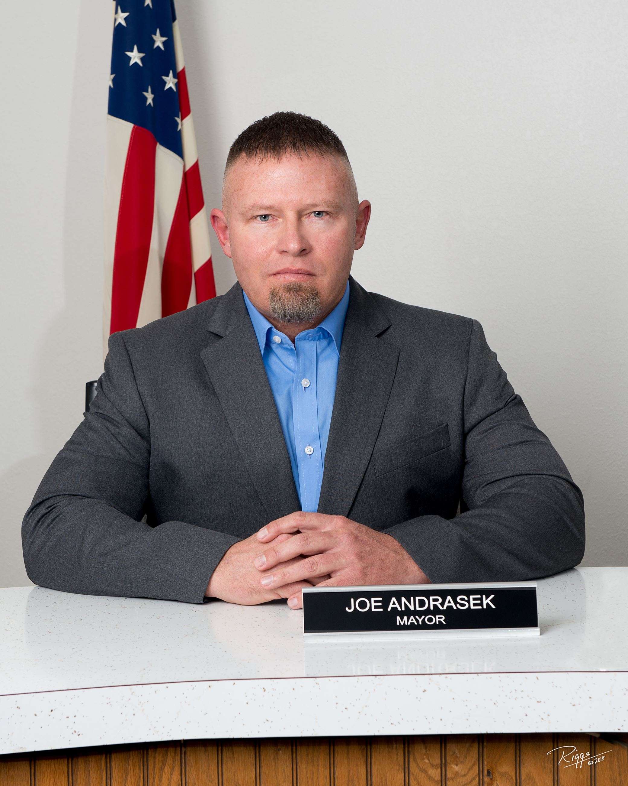 Great Bend Mayor Joe Andrasek's two-year term closes out Jan. 6, 2020.