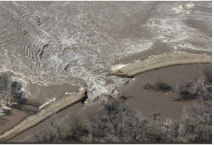 Arial footage from the Nebraska State Patrol shows a damn break last March as a "bomb cyclone" unleashed its fury on Nebraska and Iowa.