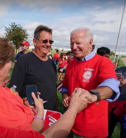 Biden met with striking Auto workers in KC last fall