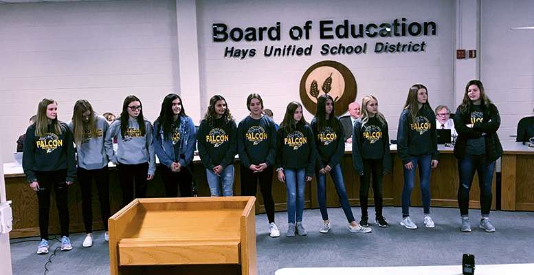 HMS eighth-grade girls basketball B team