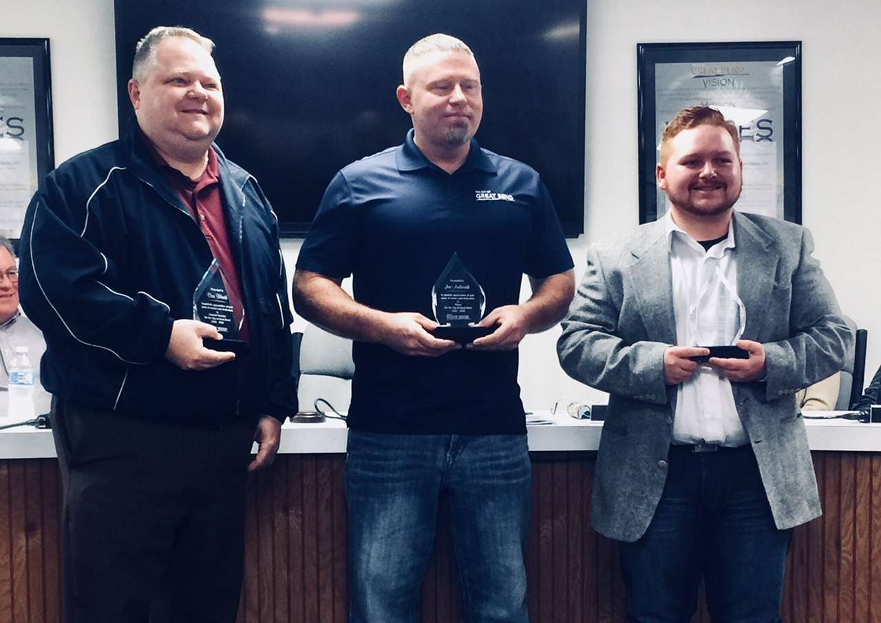 Dan Heath, Joe Andrasek, and Andrew Erb were all recognized Jan. 6, 2020 for their service on the Great Bend City Council.