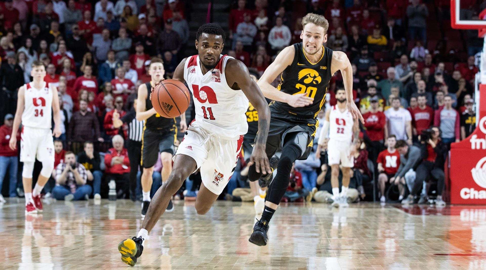 Dachon Burke Jr. was one of five Huskers to finish in double figures. (Courtesy: Husker Athletics)