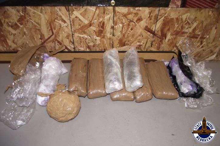 Troopers seized 11 pounds of methamphetamine in a traffic stop on Interstate 80 in Buffalo County (Photo: NSP)