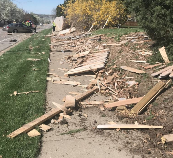 Scene of the fatal crash photo courtesy KCTV