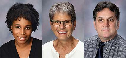 From left, Dr. Jacqueline Lubin, Dr. Jerrie Brooks and Dr. Robb Scott.&nbsp;