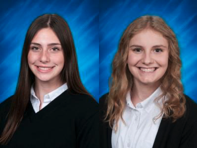 Makinsey Schlautman, left, and Kamryn Hudsonpillar