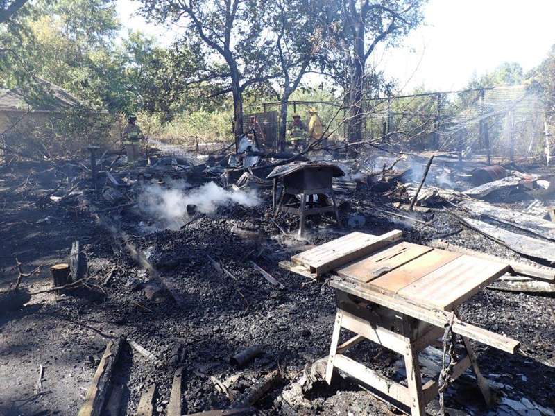 <b>The remains of the sheds.</b>