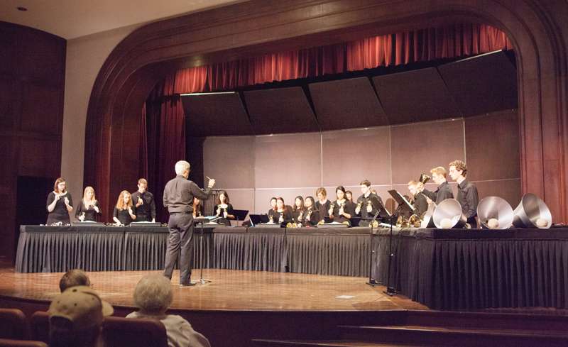 <b>The Bob Jones University Handbell Choir. </b>Photo courtesy Bob Jones University