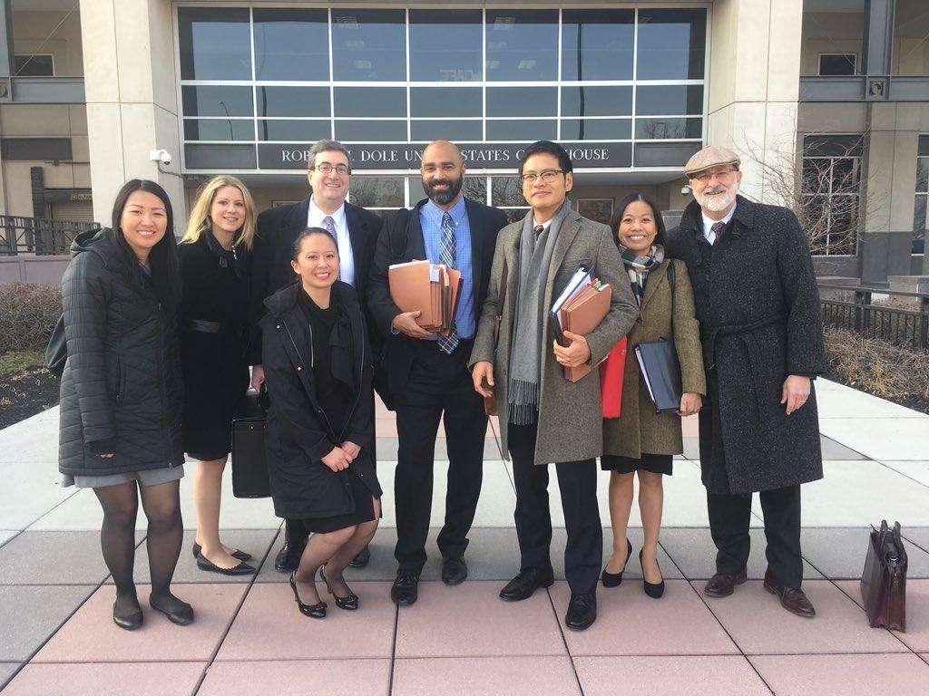 <b>The ACLU legal team challenged former Kansas Secretary of State Kris Kobach and his expert witnesses to prove claims of widespread voter fraud in a 2018 trial in federal court in Kansas City, Kansas. Kobach said the known cases of voter fraud were the tip of the iceberg, but the judge determined there was only an icicle.</b> (@sophlin229/Twitter)