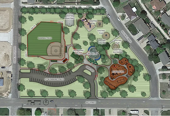 The accessible playground will be built in Seven Hills Park.