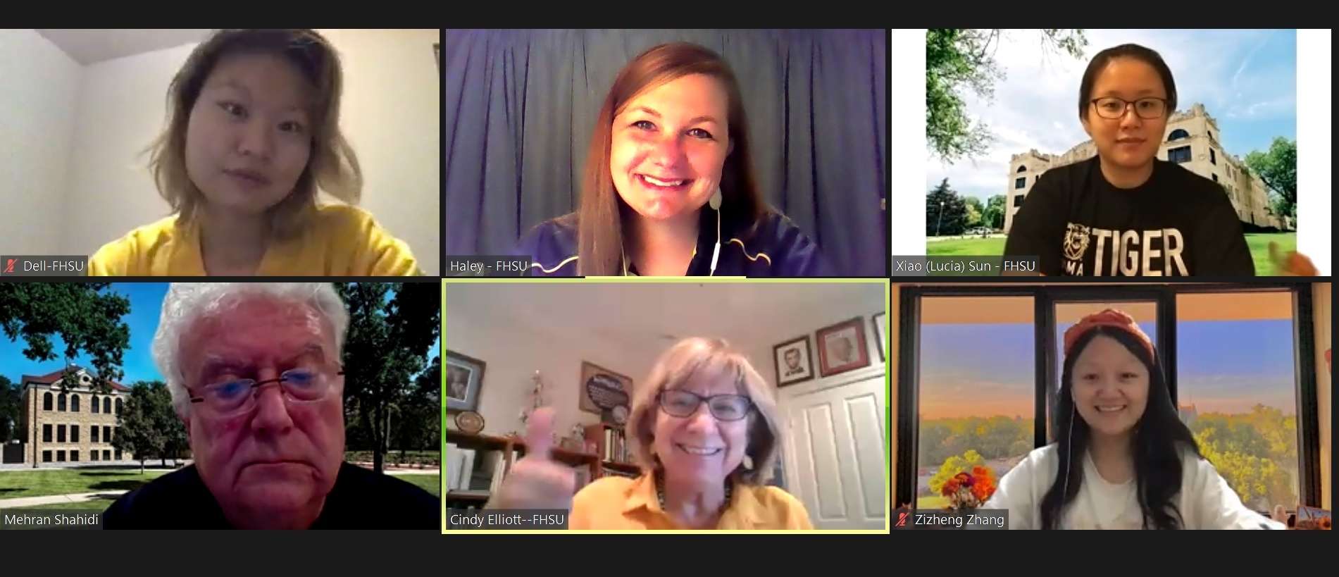 FHSU students and staff connect with international students around the globe during a virtual summer camp.
