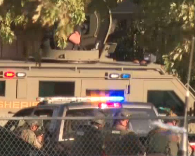 Police on the scene of the standoff&nbsp; Oct. 19-photo courtesy KWCH