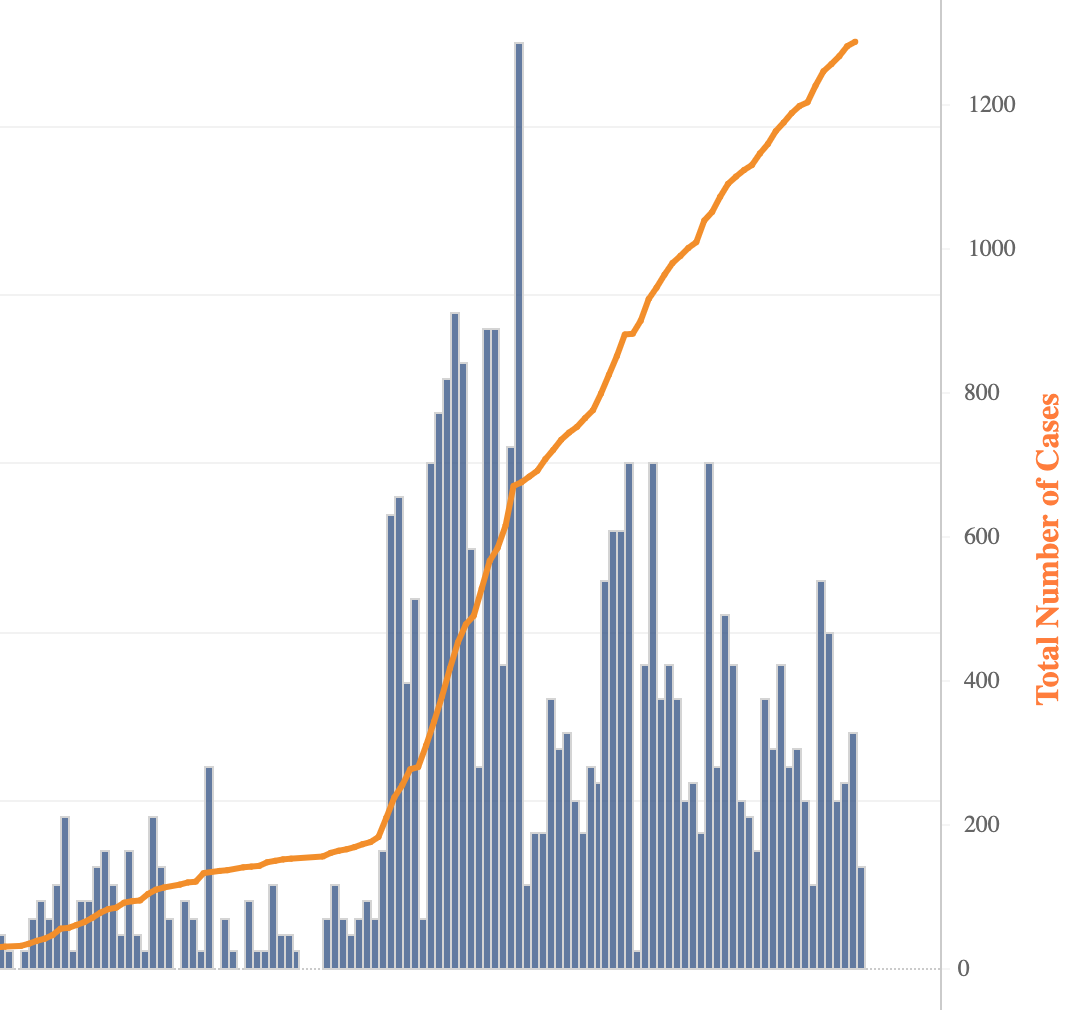 COVID19 perday rate remains at 13; 29 new cases reported