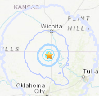 The quake was centered near the state line -USGS image&nbsp;