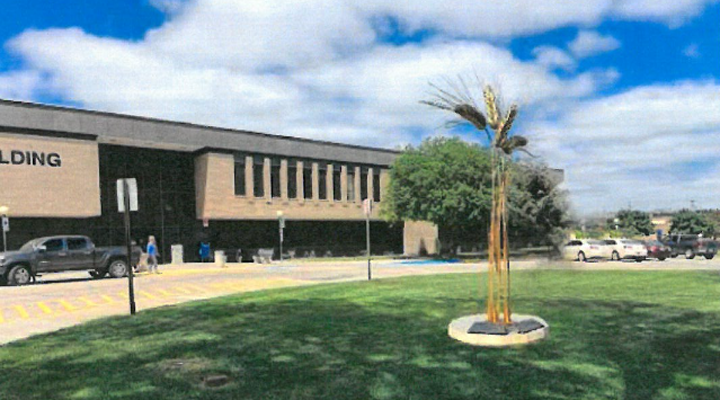 Mock-up of the proposed location for the 2019 People's Choice sculpture courtesy City of Salina