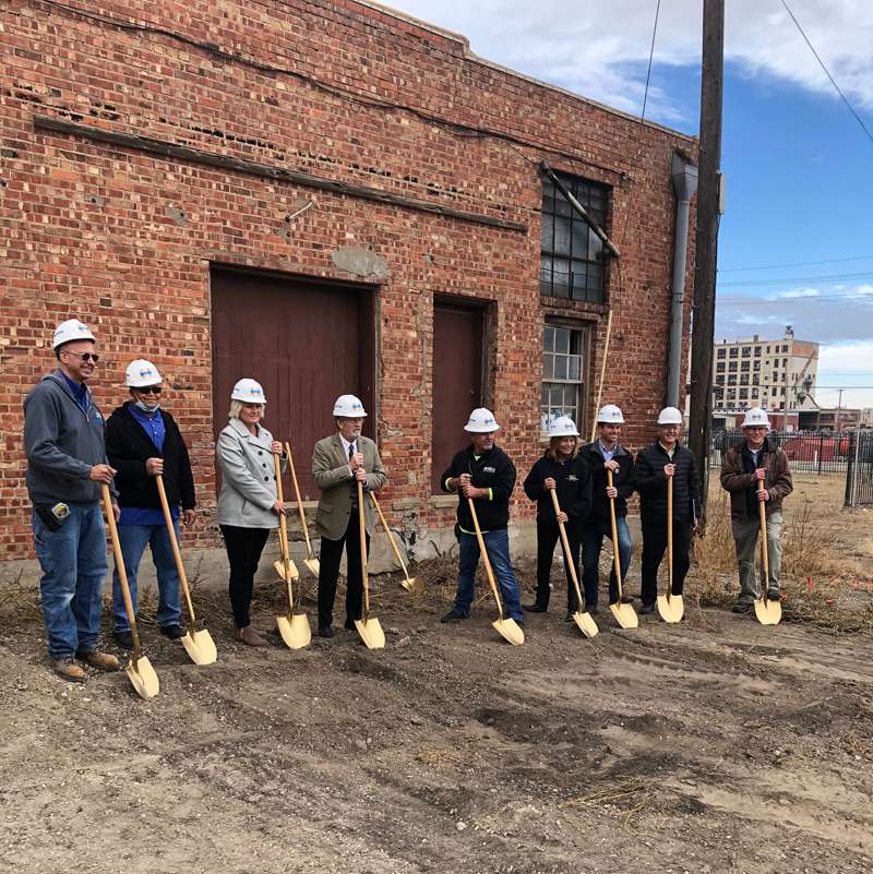 <b>The ceremonial groundbreaking. </b>Photo courtesy OCCK Transportation