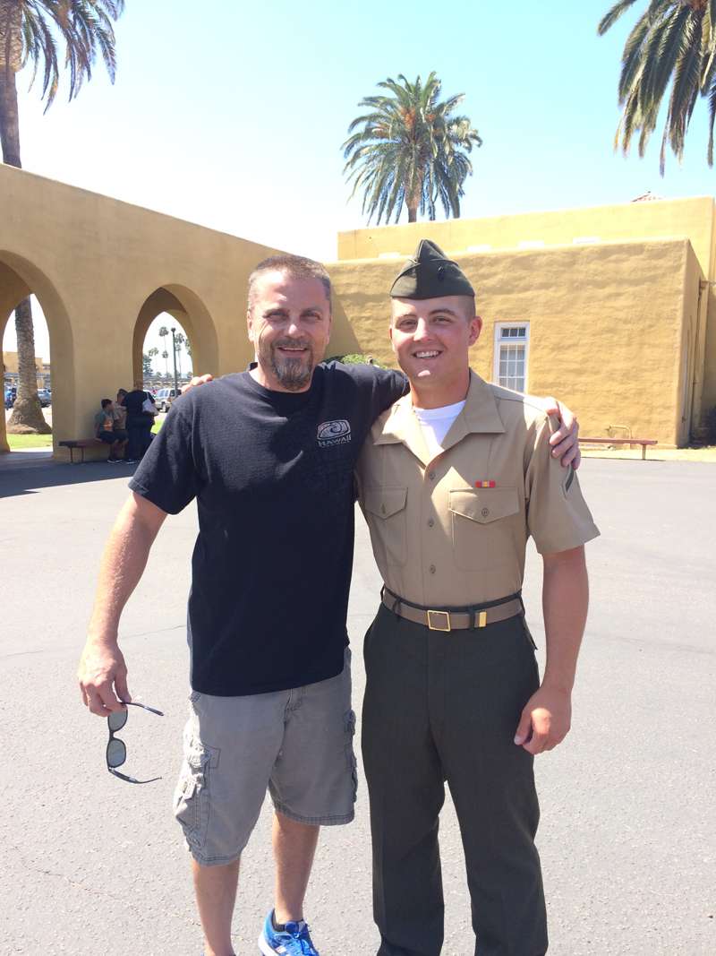 <b>Easton Ryser, right, and his proud father, Jeff.</b> Photo courtesy Jeff Ryser