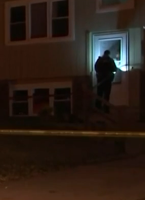 Police on the scene of the shooting investigation early Thursday photo courtesy KCTV