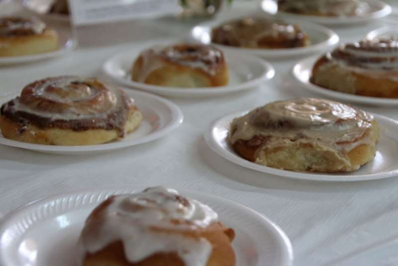 <b>Cinnamon rolls on display in Weskan, Kansas. </b>(Submitted by Kansas Sampler Foundation to Kansas Reflector)