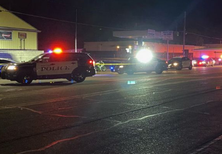 Police on the scene of the investigation early Sunday photo courteys WIBW TV