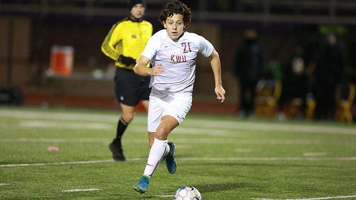 <b>KWU's&nbsp;<a href="https://www.kwucoyotes.com/roster/22/7/11215.php">David Palacios</a>. </b>Photo courtesy <a href="http://kwucoyotes.com">kwucoyotes.com</a>