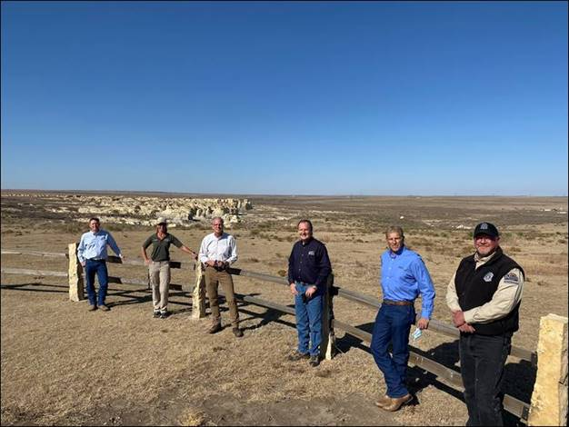 Moran's conservation tour at  Little Jerusalem Badlands State Park in Logan County near Oakley.