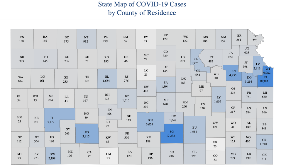 Monday Nov. 9, 2020 KDHE image