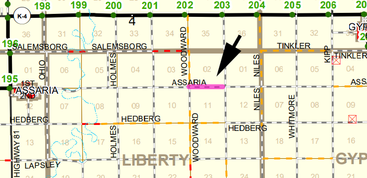 Map courtesy Saline County