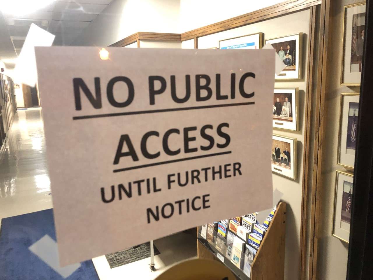 City of Hays offices, including city hall, were closed to the public Thursday until further notice due to increasing COVID-19 cases in Ellis County. The airport and golf course remain open.