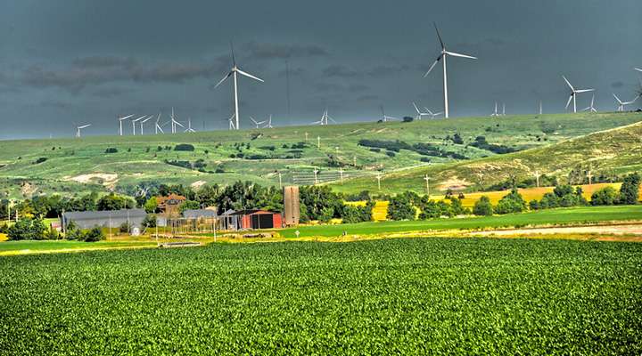 <b>The study is looking at storing wind energy in ammonia.</b> Photo courtesy KSRE