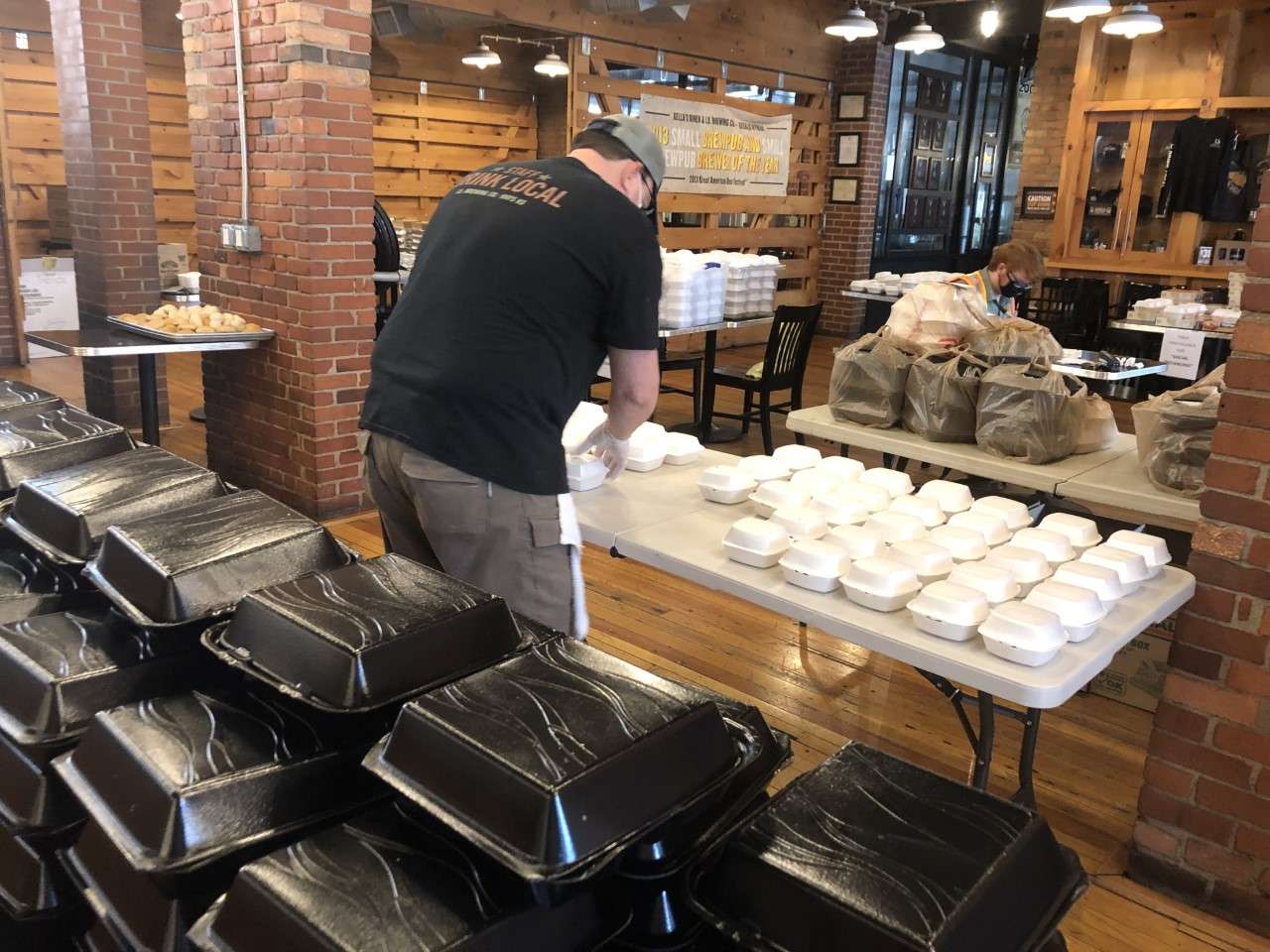 Meal assembly inside Gella's