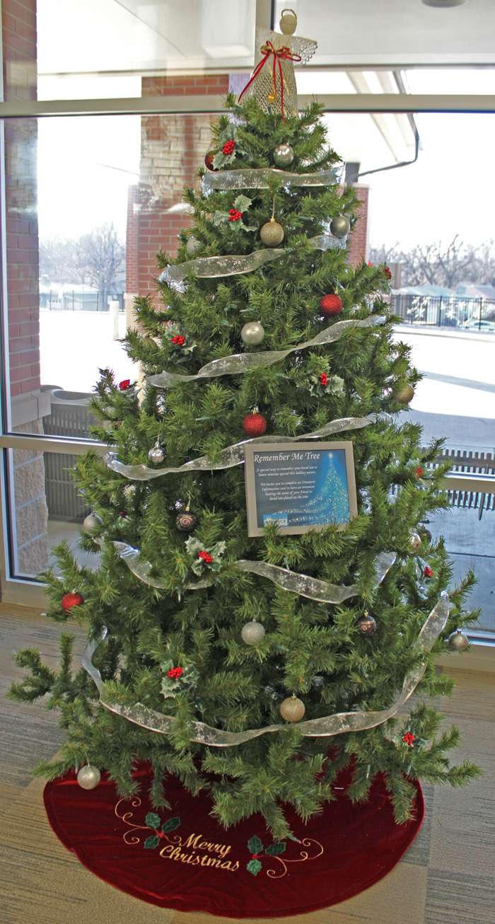<i><b>Hospice of Dickinson County’s Remember Me Tree offers a way to honor loved ones and help local hospice patients.</b>&nbsp;Photo courtesy MHS</i>