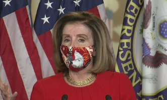 House Speaker Nancy Pelosi during a weekend news conference-photo courtesy CSPAN