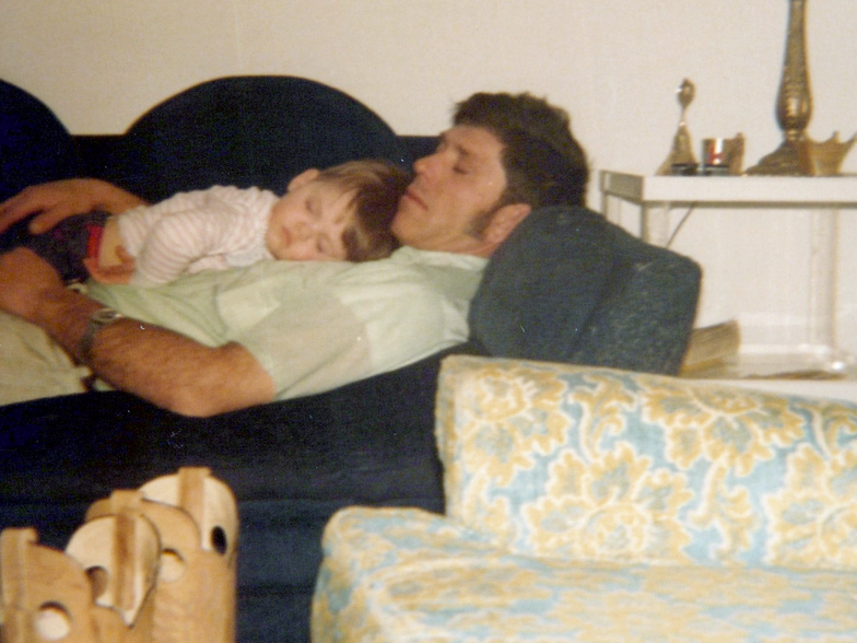 Courtney Farr sleeps on his father's chest when he was a young boy, in 1979. Submitted by Courtney Farr