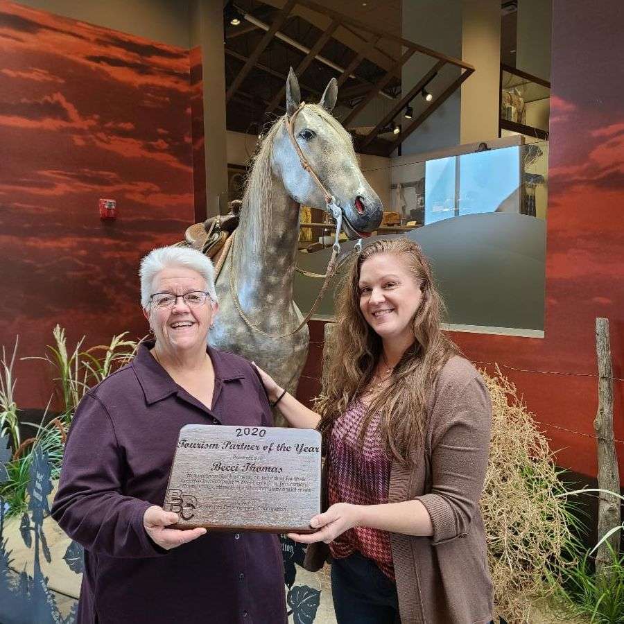 Tourism Partner of the Year,&nbsp;Becci Thomas (Pictured with Amity Palmer, Director of Tourism at BBDC)