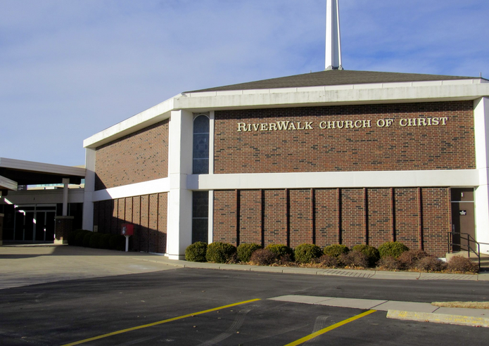 At the RiverWalk Church of Christ in Wichita, Jay Plank works with clients who need help, mostly with electric bills. (Submitted to Kansas Reflector)