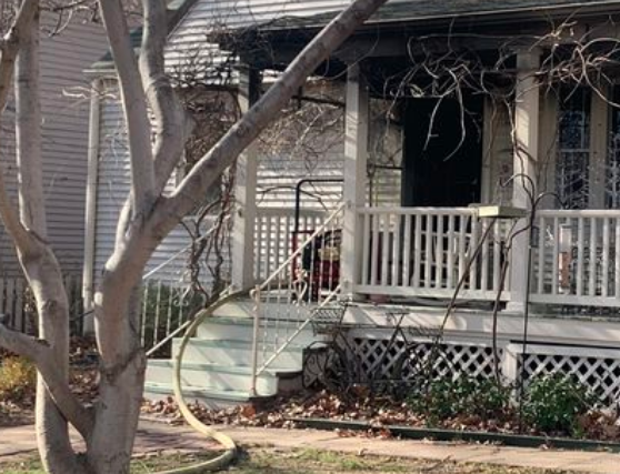Fire at a home on Wednesday in Topeka -photo courtesy WIBW TV