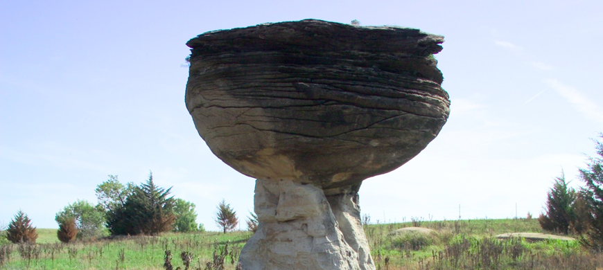 Mushroom Rock&nbsp; State Park is one of the 8 Wonders of Kansas Geography.