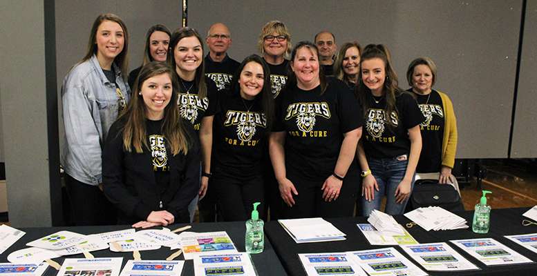 FHSU student health volunteers at the Be the Match bone marrow registry drive.