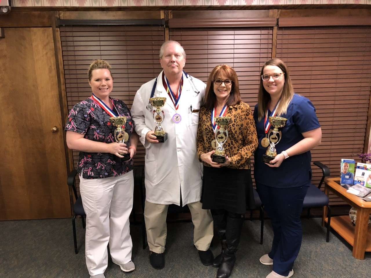 ( L-R ) Michelle Evans, Dr. Richard Lochamy, Larae Miller, Caitlin Krenke