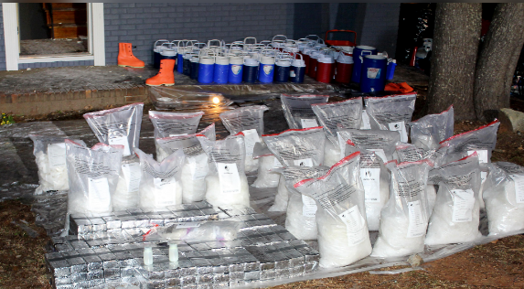 Total seizure of over 1200 pounds of meth and 100 gallons of liquid.&nbsp; The new program will focus efforts will focus on main U.S. methamphetamine trafficking transportation hubs <a href="https://www.dea.gov/press-releases/2020/02/20/dea-announces-launch-operation-crystal-shield">photo courtesy DEA</a>