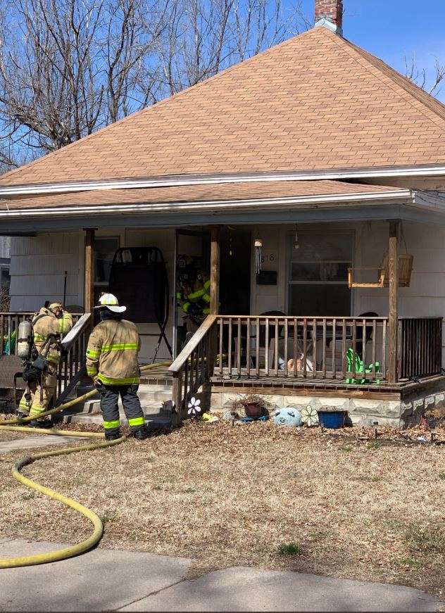 Thursday afternoon fire -photo Hutchinson Fire Department