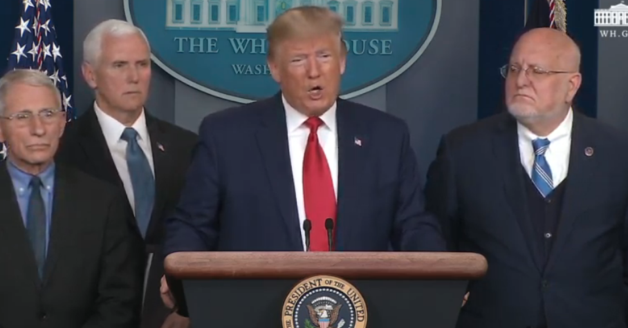 President Trump during Saturday's announcement -White House image