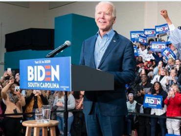 Biden celebrating with supporters in South Carolina. Image courtesy Biden for President