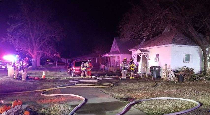 Sunday morning fire in Hutchinson photo Hutchinson Fire Dept.